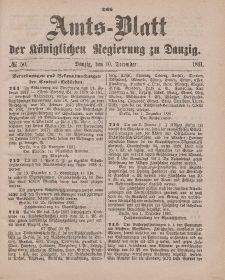 Amts-Blatt der Königlichen Regierung zu Danzig, 17. Dezember 1881, Nr. 51