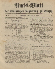 Amts-Blatt der Königlichen Regierung zu Danzig, 6. April 1895, Nr. 14