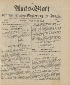 Amts-Blatt der Königlichen Regierung zu Danzig, 27. April 1895, Nr. 17