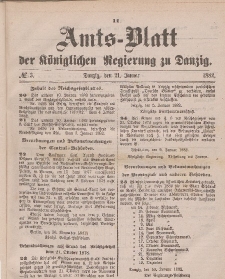 Amts-Blatt der Königlichen Regierung zu Danzig, 21. Januar 1882, Nr. 3