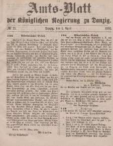 Amts-Blatt der Königlichen Regierung zu Danzig, 1. April 1882, Nr. 13