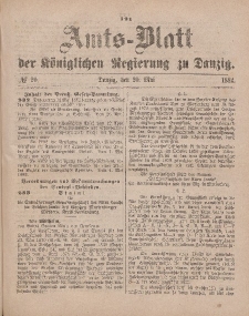 Amts-Blatt der Königlichen Regierung zu Danzig, 20. Mai 1882, Nr. 20