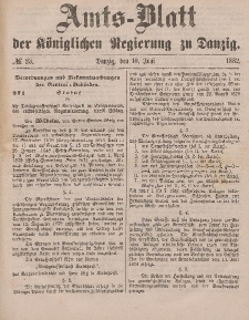 Amts-Blatt der Königlichen Regierung zu Danzig, 10. Juni 1882, Nr. 23