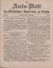 Amts-Blatt der Königlichen Regierung zu Danzig, 2. September 1882, Nr. 35