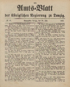 Amts-Blatt der Königlichen Regierung zu Danzig, 20. Juli 1895, Nr. 29
