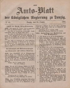 Amts-Blatt der Königlichen Regierung zu Danzig, 28. Oktober 1882, Nr. 43