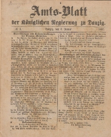 Amts-Blatt der Königlichen Regierung zu Danzig, 8. Januar 1887, Nr. 1