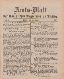 Amts-Blatt der Königlichen Regierung zu Danzig, 15. Januar 1887, Nr. 2