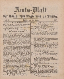 Amts-Blatt der Königlichen Regierung zu Danzig, 15. Januar 1887, Nr. 2