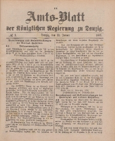 Amts-Blatt der Königlichen Regierung zu Danzig, 22. Januar 1887, Nr. 3
