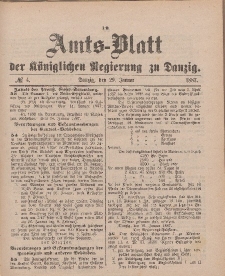 Amts-Blatt der Königlichen Regierung zu Danzig, 29. Januar 1887, Nr. 4