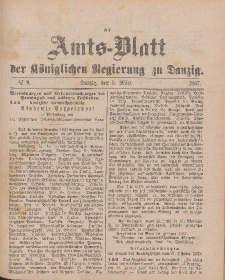Amts-Blatt der Königlichen Regierung zu Danzig, 5. März 1887, Nr. 9
