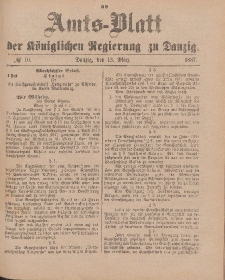 Amts-Blatt der Königlichen Regierung zu Danzig, 12. März 1887, Nr. 10