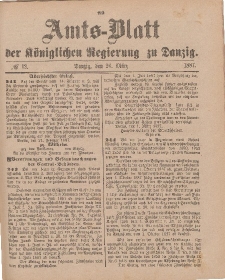 Amts-Blatt der Königlichen Regierung zu Danzig, 26. März 1887, Nr. 12