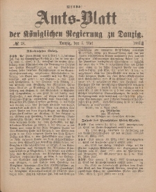 Amts-Blatt der Königlichen Regierung zu Danzig, 7. Mai 1887, Nr. 18
