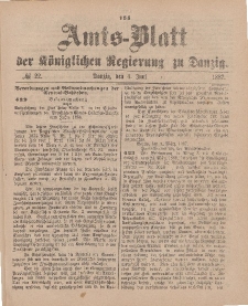 Amts-Blatt der Königlichen Regierung zu Danzig, 4. Juni 1887, Nr. 22