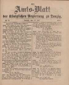 Amts-Blatt der Königlichen Regierung zu Danzig, 30. Juli 1887, Nr. 30
