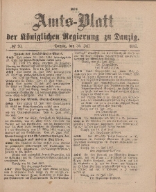 Amts-Blatt der Königlichen Regierung zu Danzig, 30. Juli 1887, Nr. 30