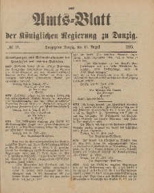 Amts-Blatt der Königlichen Regierung zu Danzig, 10. August 1895, Nr. 32