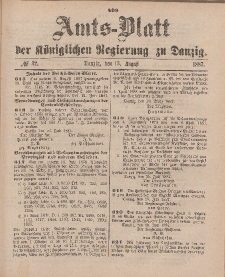Amts-Blatt der Königlichen Regierung zu Danzig, 13. August 1887, Nr. 32
