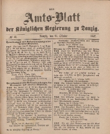 Amts-Blatt der Königlichen Regierung zu Danzig, 15. Oktober 1887, Nr. 41