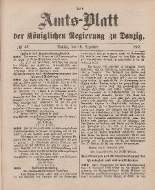 Amts-Blatt der Königlichen Regierung zu Danzig, 10. Dezember 1887, Nr. 49