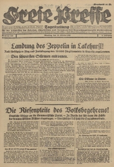 Freie Presse, Nr. 243 Dienstag 16. Oktober 1928 4. Jahrgang