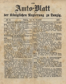 Amts-Blatt der Königlichen Regierung zu Danzig, 31. Dezember 1887, Nr. 52