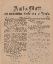 Amts-Blatt der Königlichen Regierung zu Danzig, 4. Januar 1890, Nr. 1