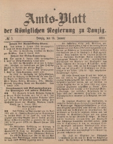 Amts-Blatt der Königlichen Regierung zu Danzig, 18. Januar 1890, Nr. 3
