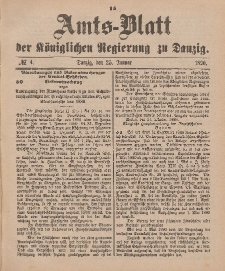 Amts-Blatt der Königlichen Regierung zu Danzig, 25. Januar 1890, Nr. 4