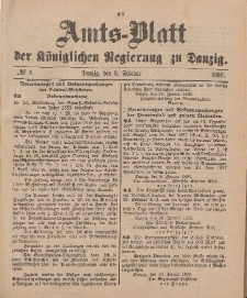 Amts-Blatt der Königlichen Regierung zu Danzig, 8. Februar 1890, Nr. 6