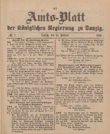 Amts-Blatt der Königlichen Regierung zu Danzig, 15. Februar 1890, Nr. 7