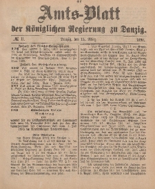 Amts-Blatt der Königlichen Regierung zu Danzig, 15. März 1890, Nr. 11