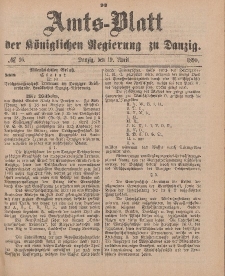 Amts-Blatt der Königlichen Regierung zu Danzig, 19. April 1890, Nr. 16