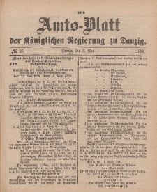Amts-Blatt der Königlichen Regierung zu Danzig, 3. Mai 1890, Nr. 18