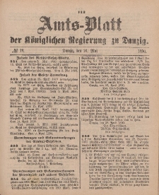 Amts-Blatt der Königlichen Regierung zu Danzig, 10. Mai 1890, Nr. 19