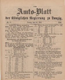 Amts-Blatt der Königlichen Regierung zu Danzig, 24. Mai 1890, Nr. 21