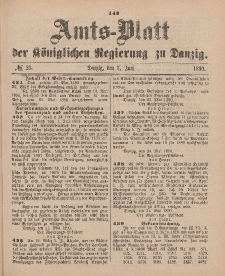 Amts-Blatt der Königlichen Regierung zu Danzig, 7. Juni 1890, Nr. 23
