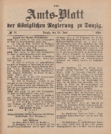 Amts-Blatt der Königlichen Regierung zu Danzig, 28. Juni 1890, Nr. 26
