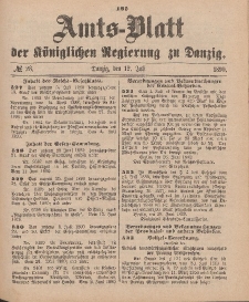 Amts-Blatt der Königlichen Regierung zu Danzig, 12. Juli 1890, Nr. 28