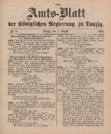 Amts-Blatt der Königlichen Regierung zu Danzig, 2. August 1890, Nr. 31