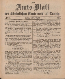 Amts-Blatt der Königlichen Regierung zu Danzig, 9. August 1890, Nr. 32