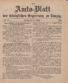 Amts-Blatt der Königlichen Regierung zu Danzig, 16. August 1890, Nr. 33