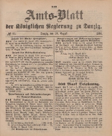 Amts-Blatt der Königlichen Regierung zu Danzig, 30. August 1890, Nr. 35