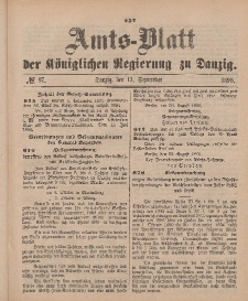 Amts-Blatt der Königlichen Regierung zu Danzig, 13. September 1890, Nr. 37
