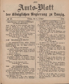 Amts-Blatt der Königlichen Regierung zu Danzig, 4. Oktober 1890, Nr. 40