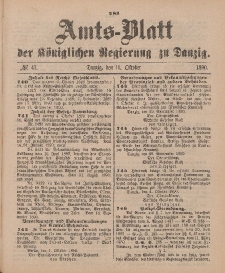 Amts-Blatt der Königlichen Regierung zu Danzig, 11. Oktober 1890, Nr. 41