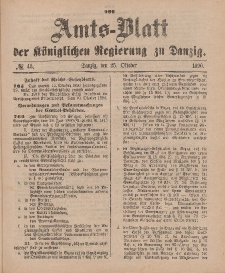 Amts-Blatt der Königlichen Regierung zu Danzig, 25. Oktober 1890, Nr. 43