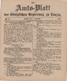 Amts-Blatt der Königlichen Regierung zu Danzig, 1. November 1890, Nr. 44